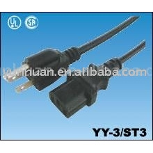 Enchufe americano tipo Ul estándar Power cables Sjow Sjoow Sjo Sjtw 16awg 14awg Cable sj00w sj0w sj alambre yy3